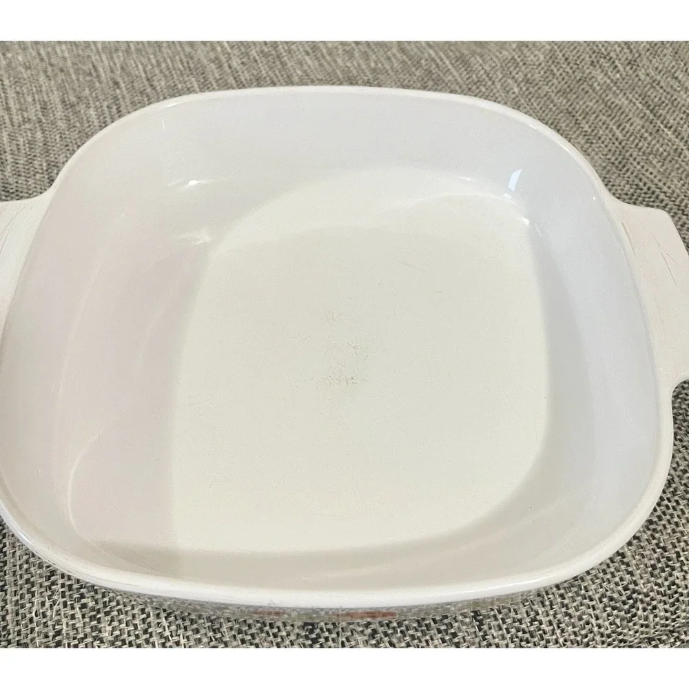 Vintage CorningWare Wildflower A-10-B Square Casserole Dish 10x10 USA No‎ Lid